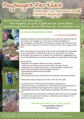 Chantier formation – Permaculture appliquée - Participez à une expérience concrète d’aménagement  d’une ferme en transition (11)